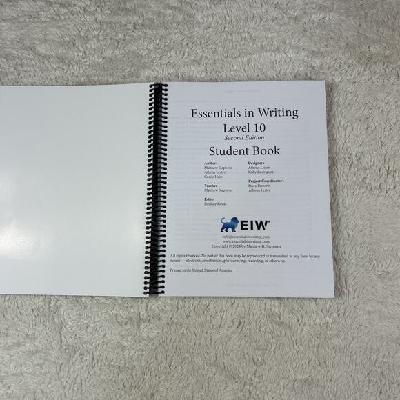 Essentials In Writing & Literature Books Level 10 Student, Resource, Teacher EIW - Picture 4 of 11